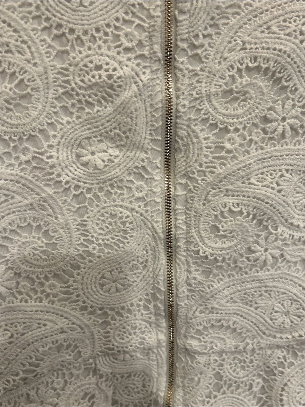 Aura White Lace Long-Sleeve Ruffle-Hem Dress - Picture 10 of 16